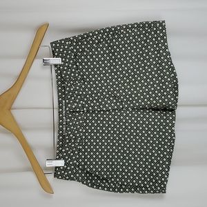 Khakis by Gap City 3 Inch Shorts Geometric Print Olive Green Size 0